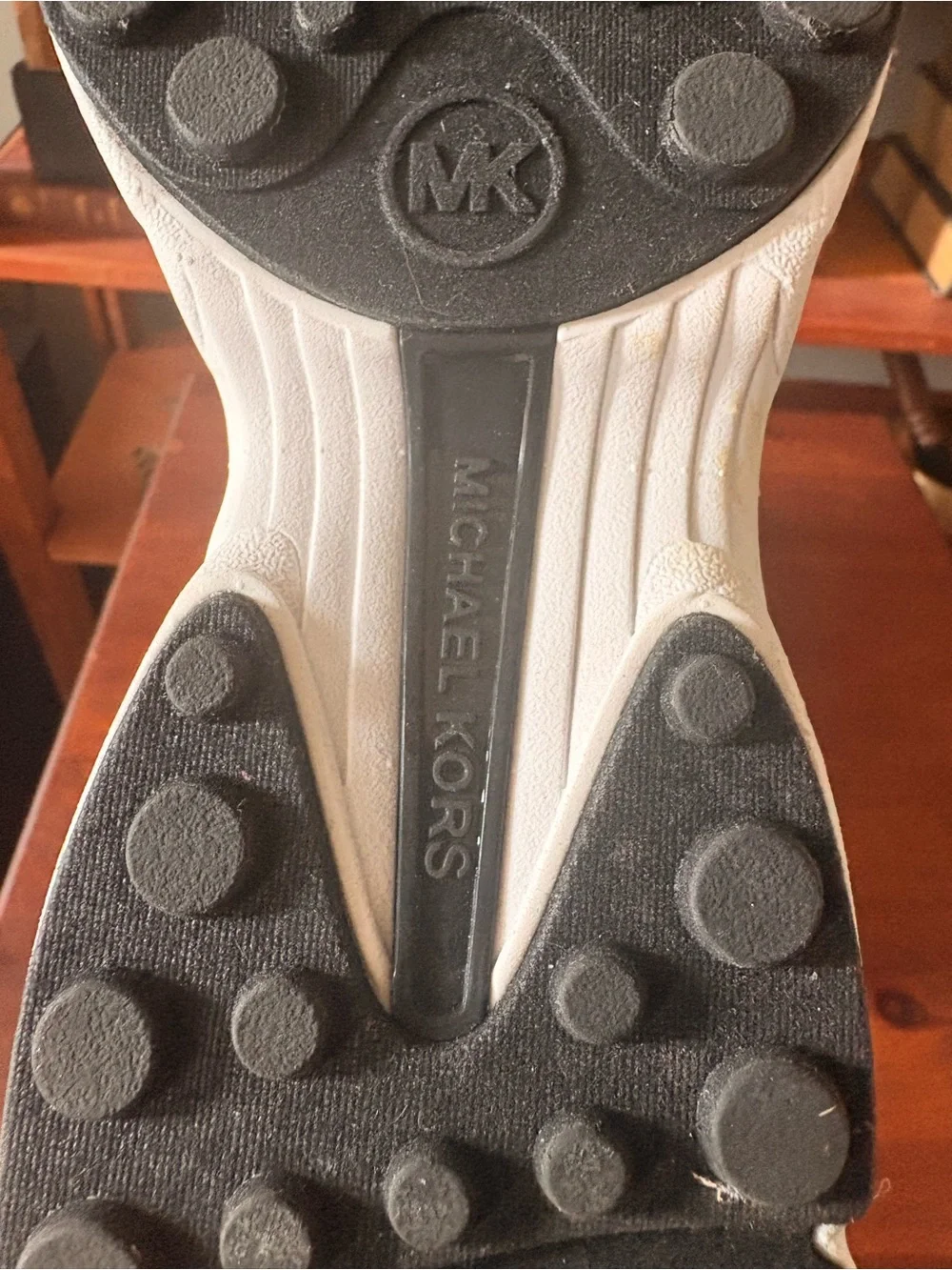 MICHAEL Michael Kors Maddox Black & White Platform Sport Sandals